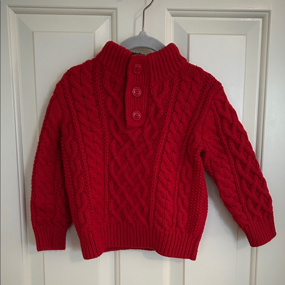 GAP kids Red Cable Knit Sweater 3T